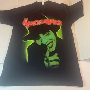 Marylin Manson T-shut shirt sleeve Tultex Black